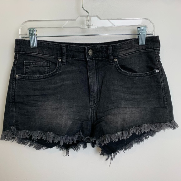 H&M Pants - H&M Black Distressed Denim Shorts